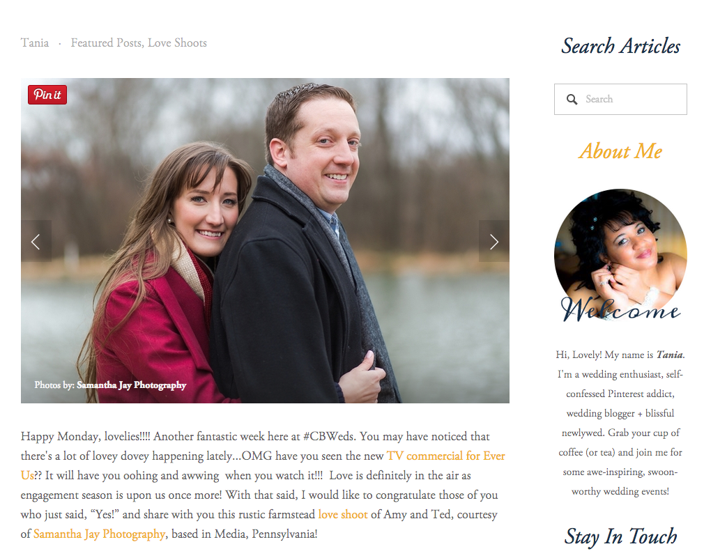 Featured on Crazy Beautiful Weddings | Philadelphia PA Photographer | Amy and Ted Rustic Engagement