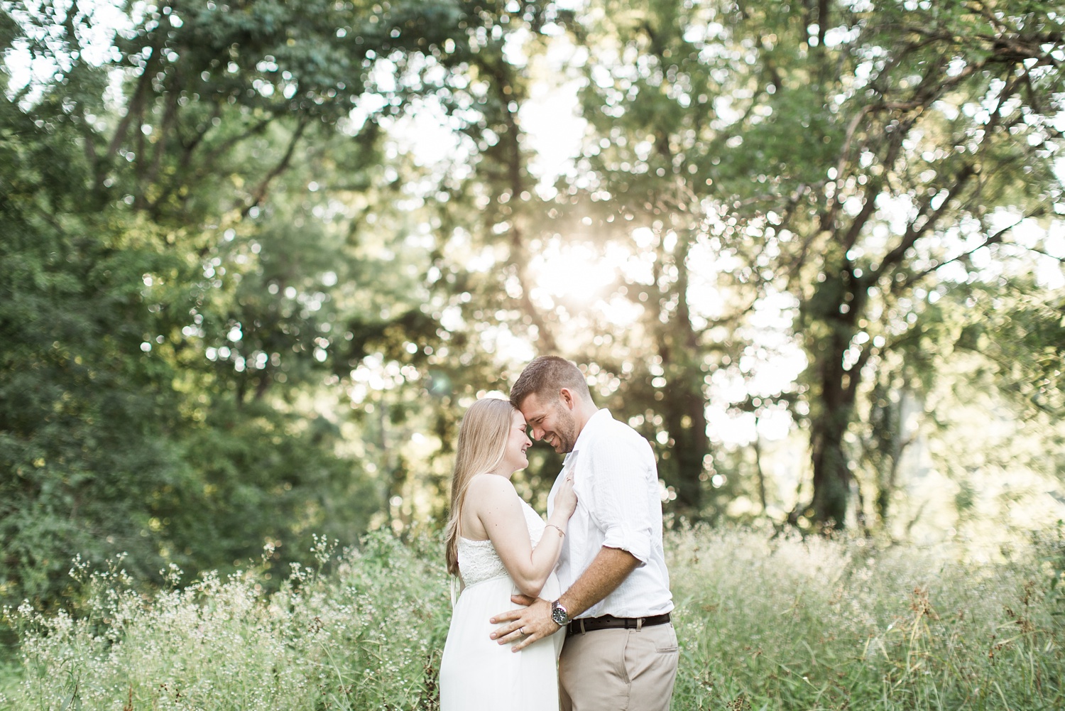 Ridley Creek State Park Maternity Photographer | Summer Sunset Maternity Session | Megan and Carl