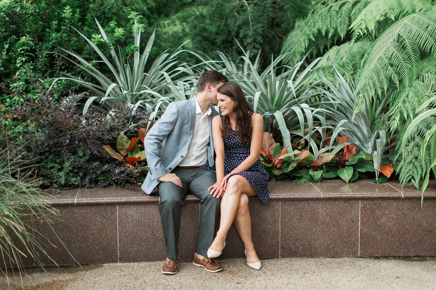 Rainy Summer Longwood Gardens Engagement Session | Philadelphia Wedding Photographer | Nan and Dan