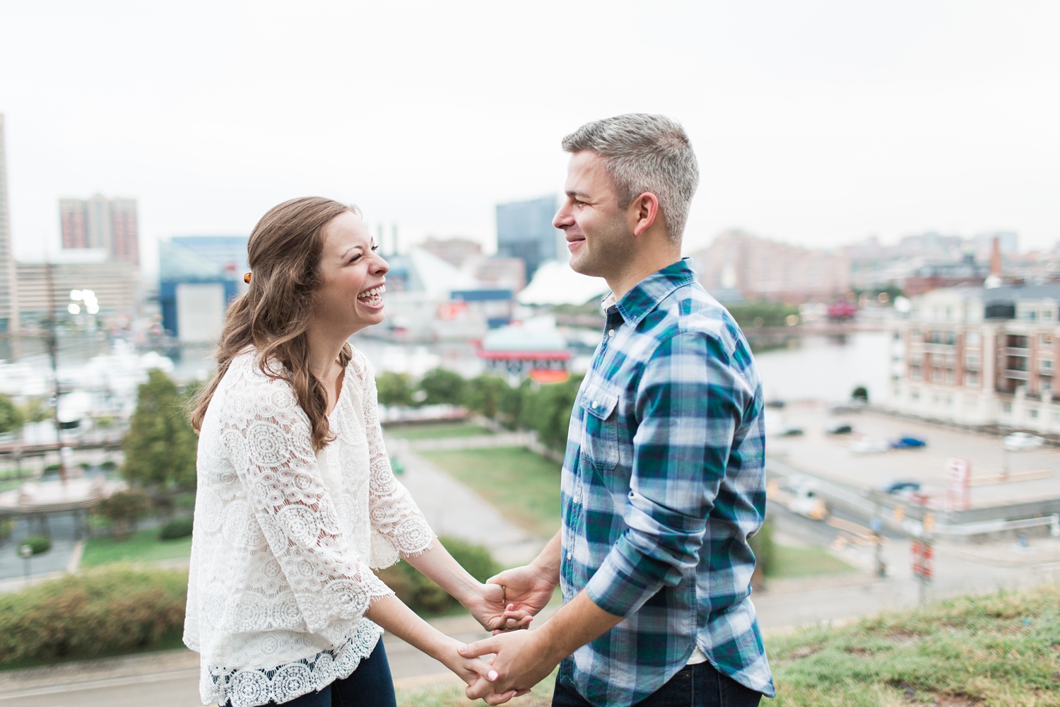 Baltimore Inner Harbor Engagement Session | American Visionary Museum | Anissa and Andrew