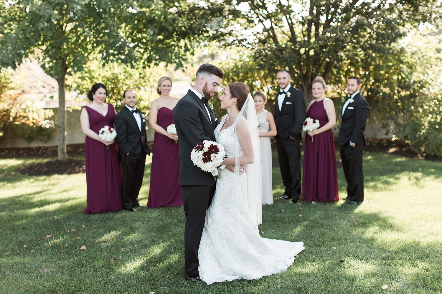 Cranberry and Cream Fall Wedding | Blue Bell Country Club Wed ding Photography | Nicole and Mike
