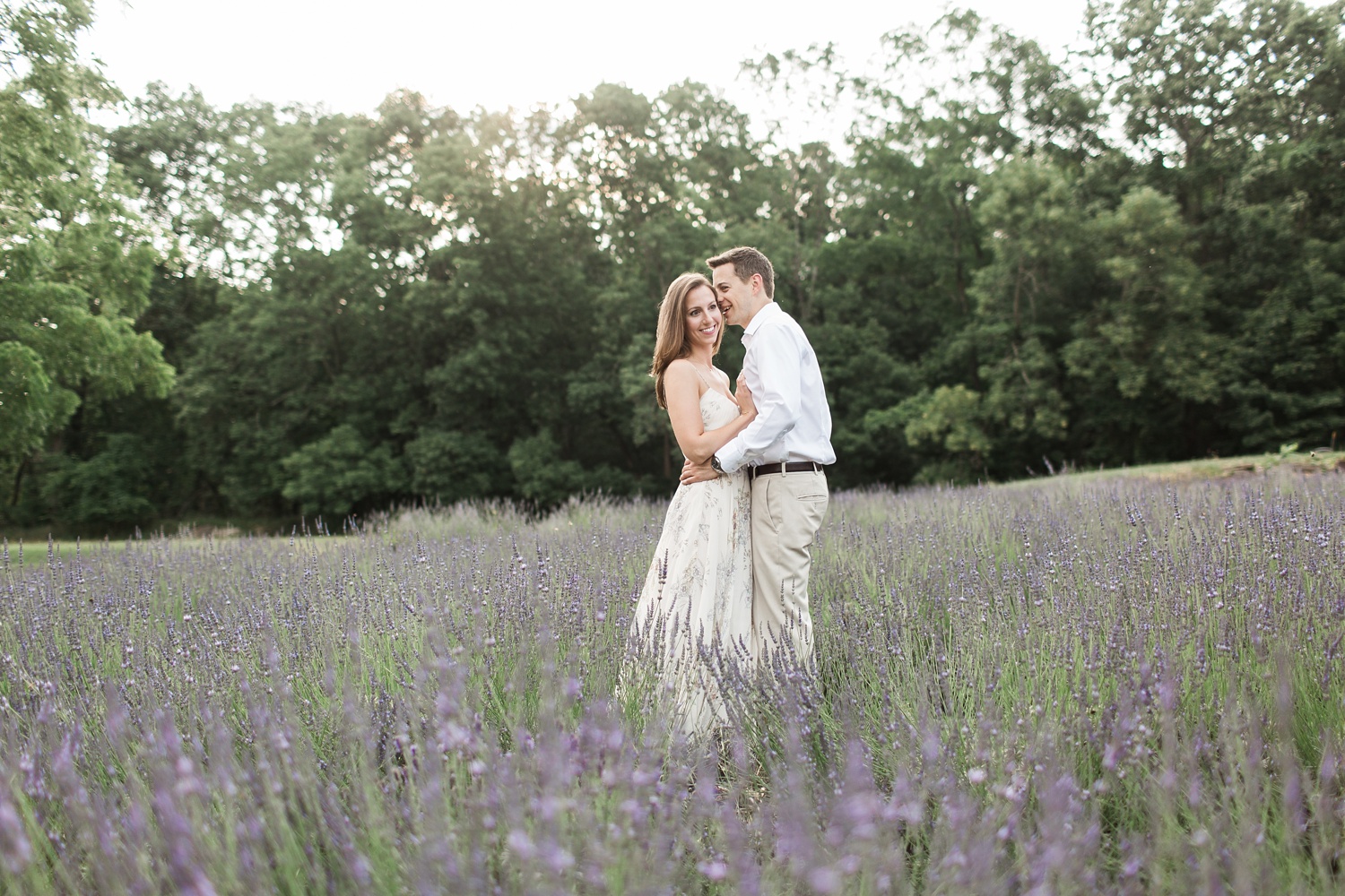 Lavender Farm Summer Sunset Engagement | Peace Valley Park Engagement Photographer | Victoria and Chris