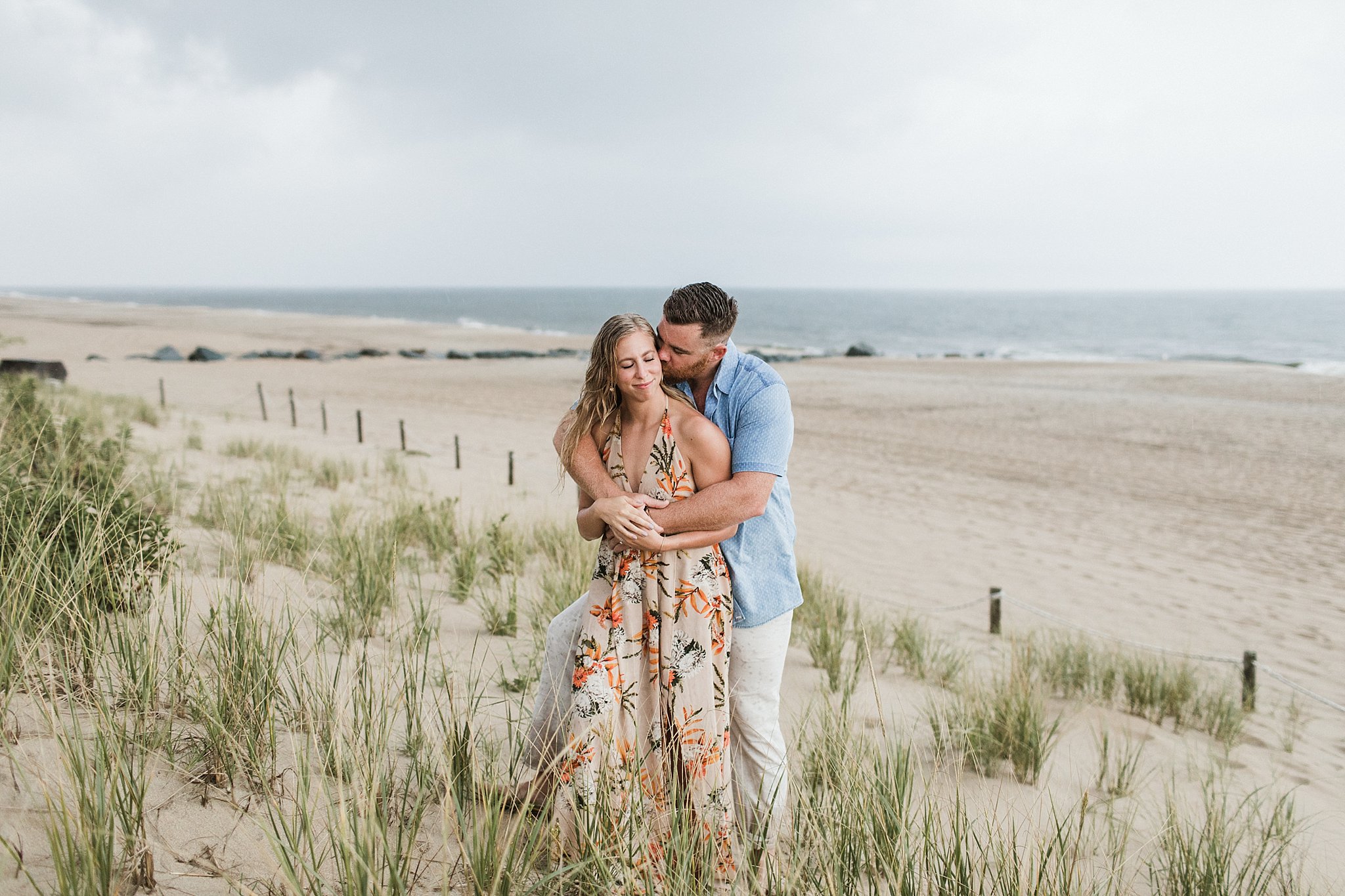 Rehoboth Beach Delaware Wedding and Engagement Photographer | Romantic Rainy Adventure Engagement Session | Malisa and Josh
