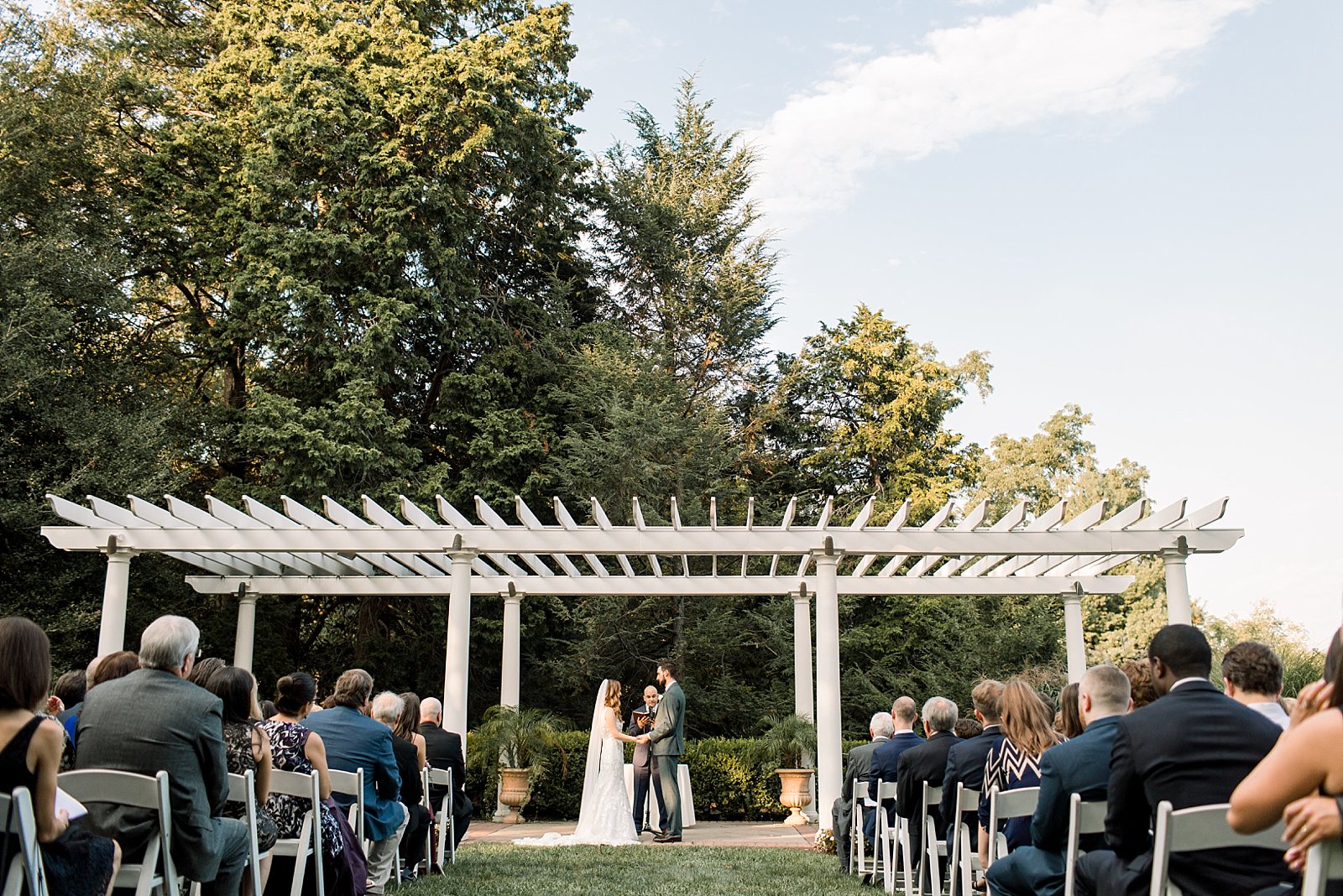 Knowlton Mansion wedding ceremony on the lawn