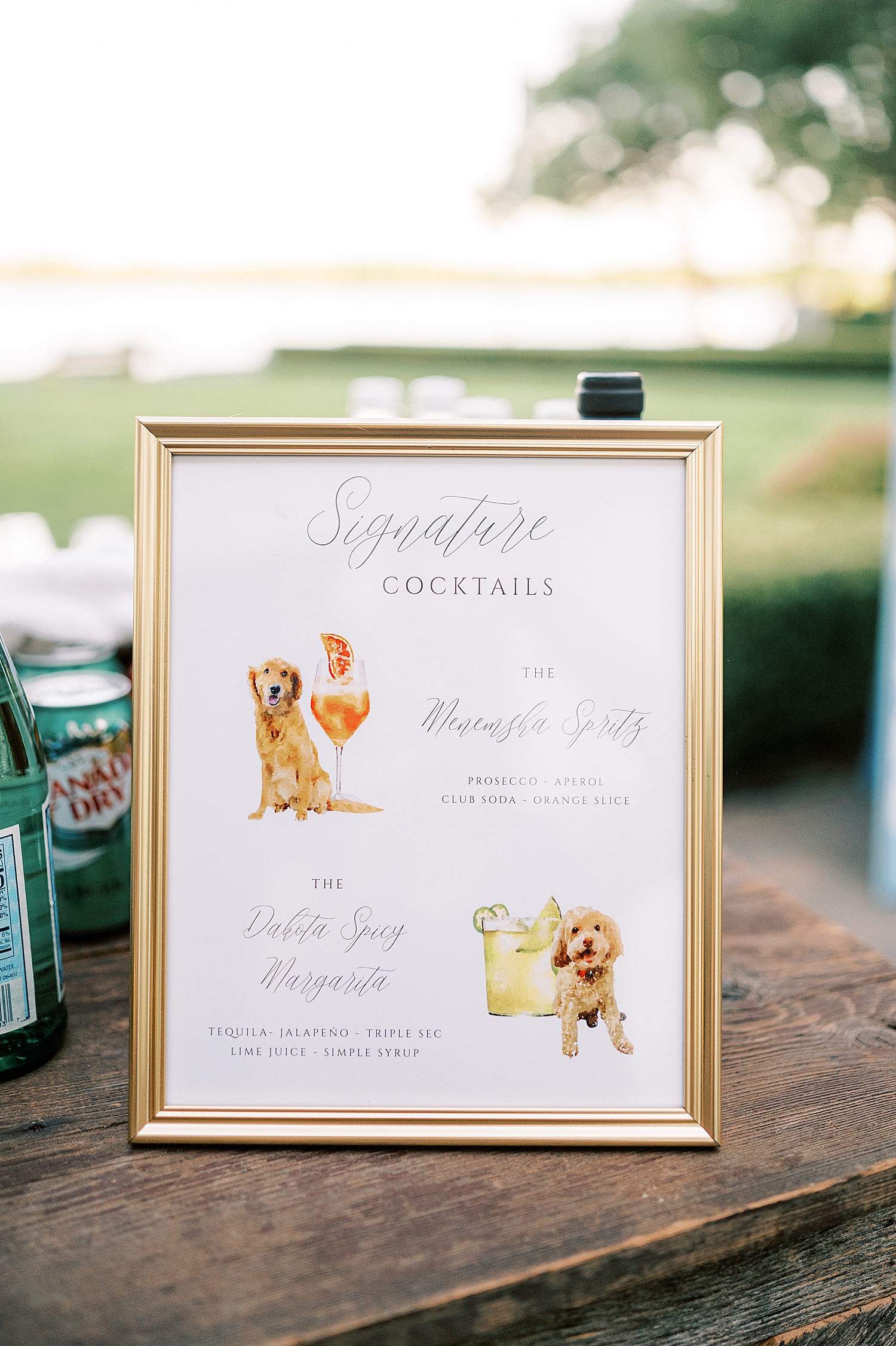 signature cocktail sign for summer wedding 