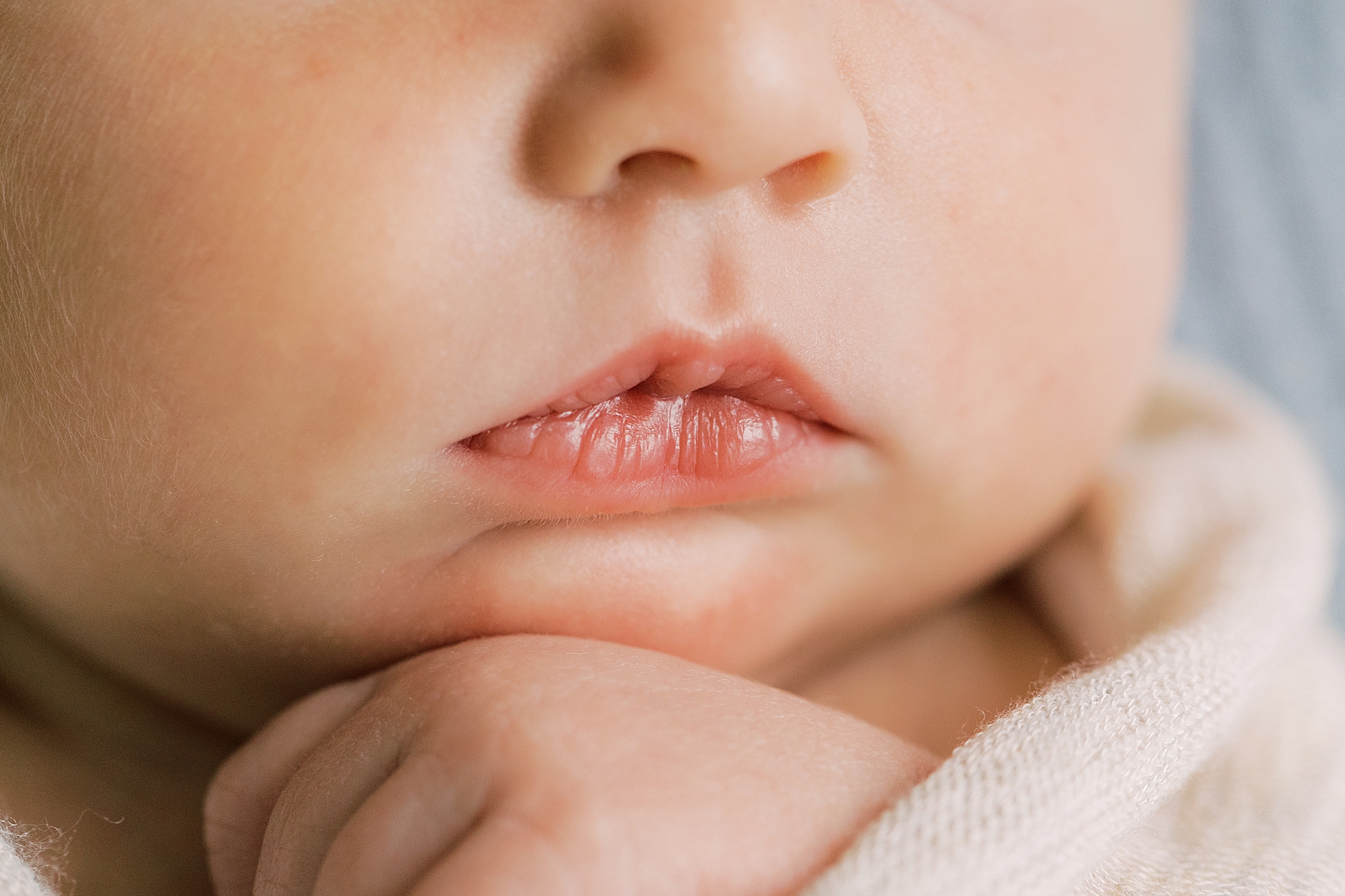 close up of baby's lips