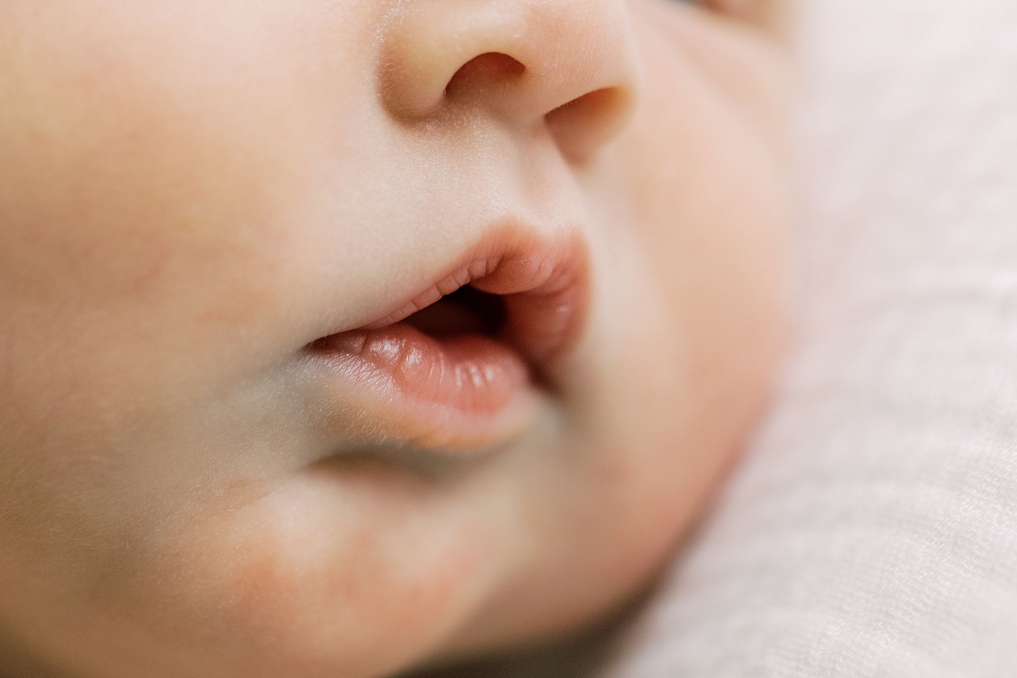 closeup of baby's lips 