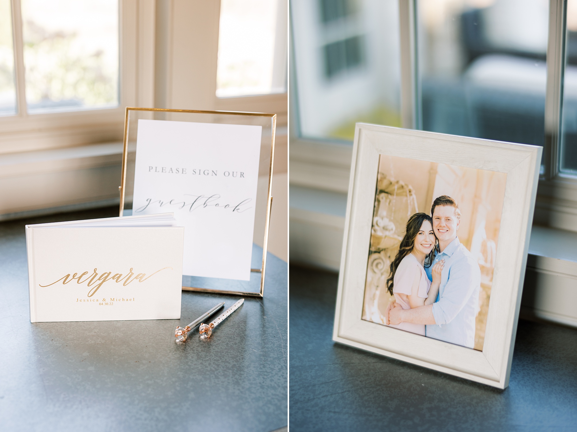 sign and photos for reception in PA