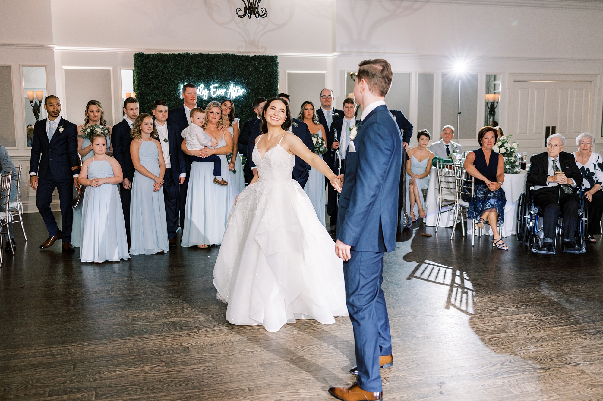 newlyweds dance during Chester County PA wedding reception