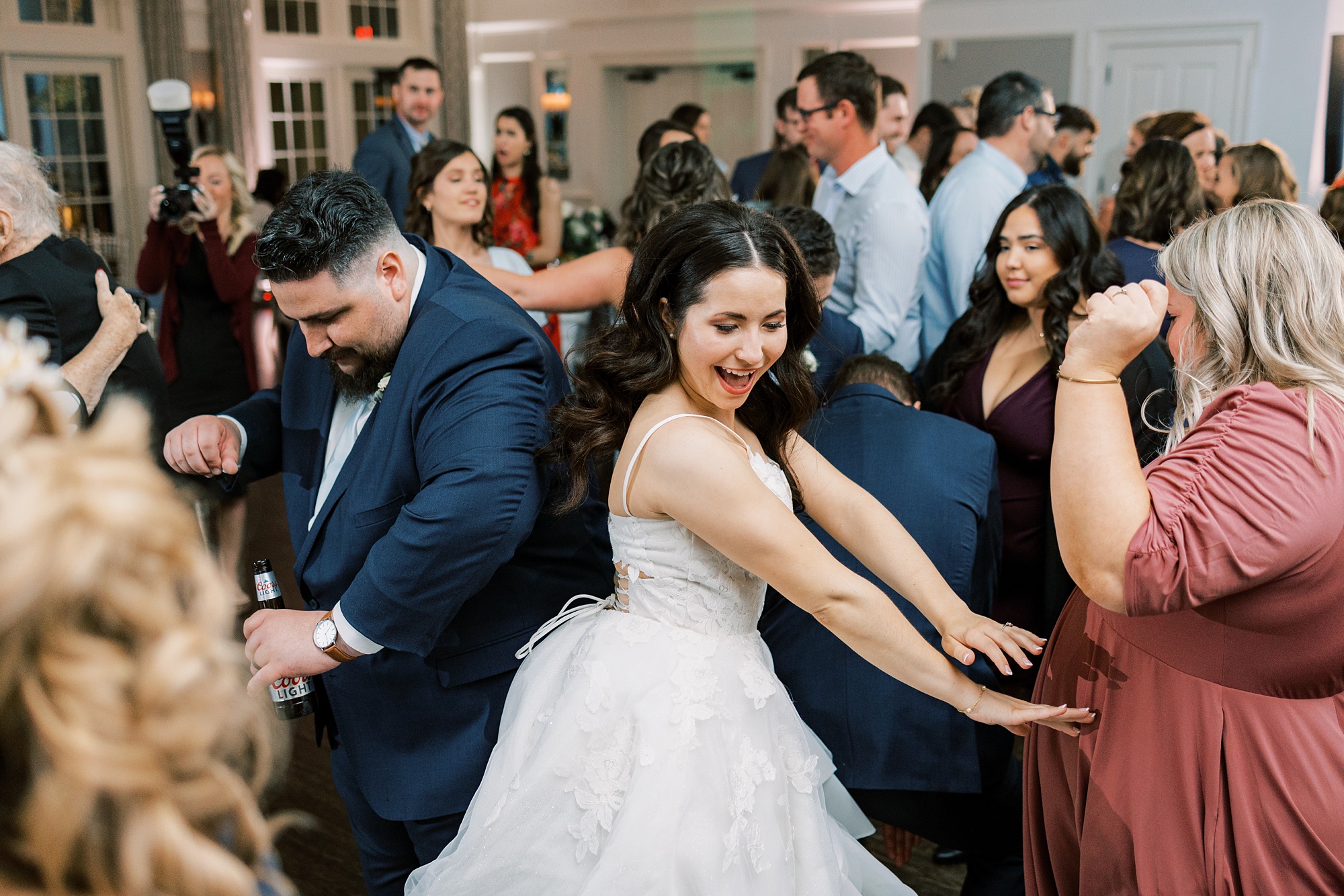 bride and groom dance during Chester County PA wedding reception