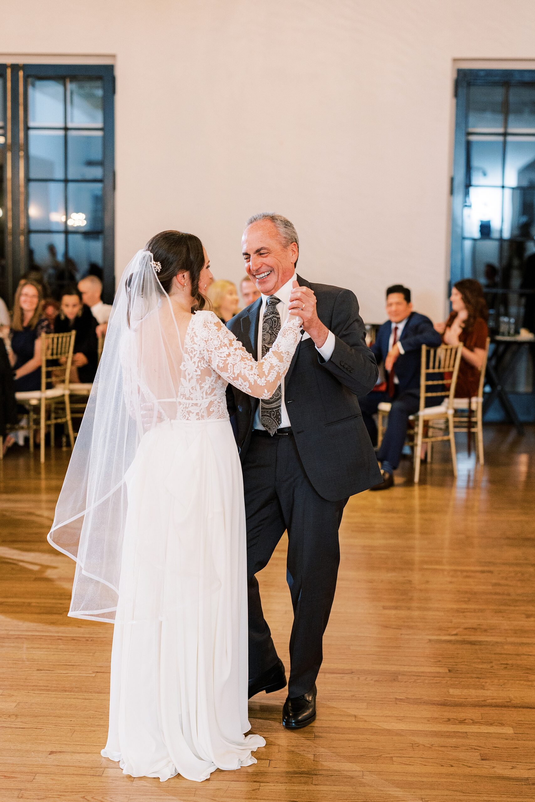 bride dances with father during PA wedding reception