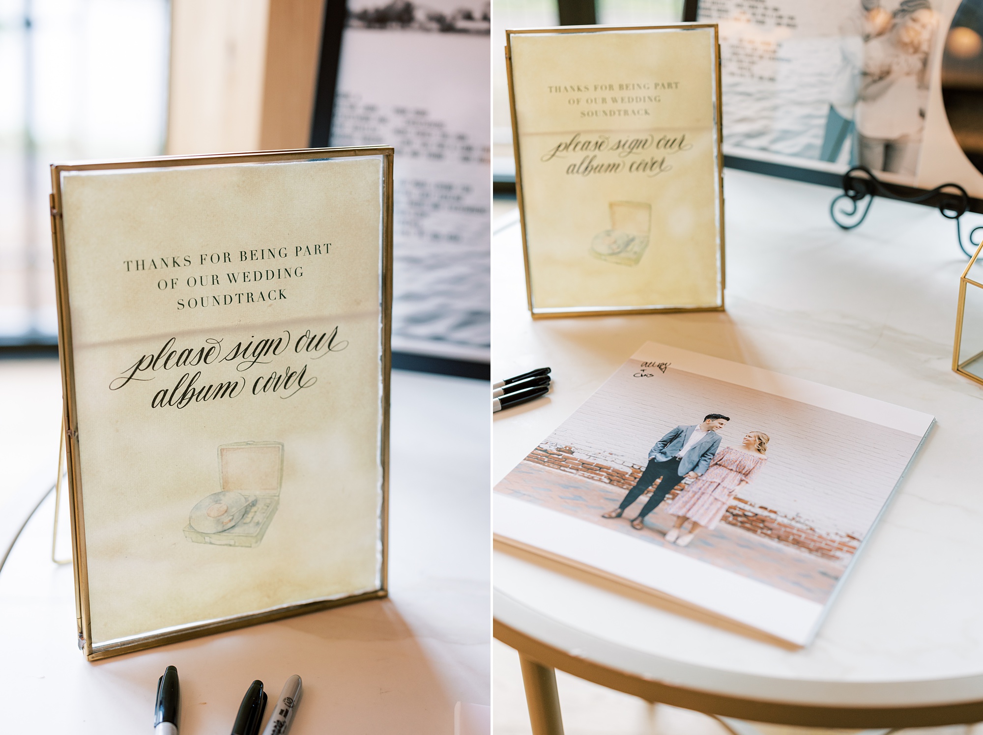 vinyl cover guest book for wedding reception 