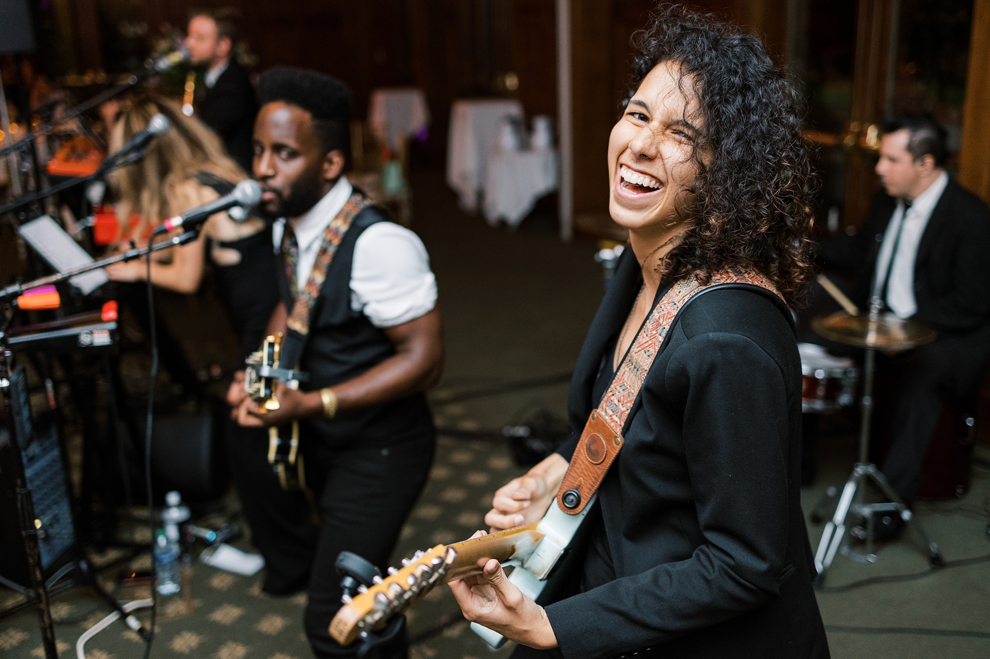 wedding reception at Skytop Lodge with live band