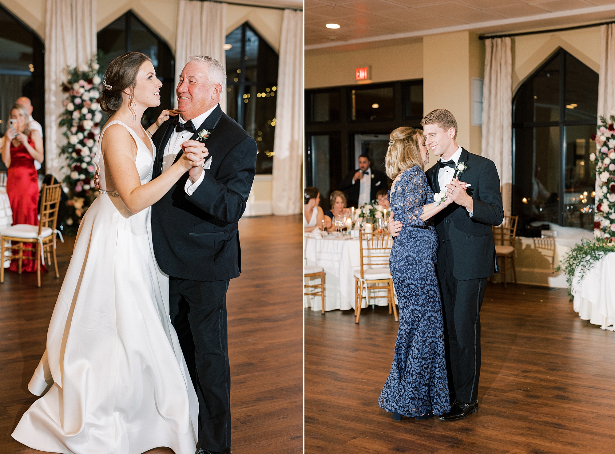 bride and groom dance with parents during Doylestown PA wedding reception